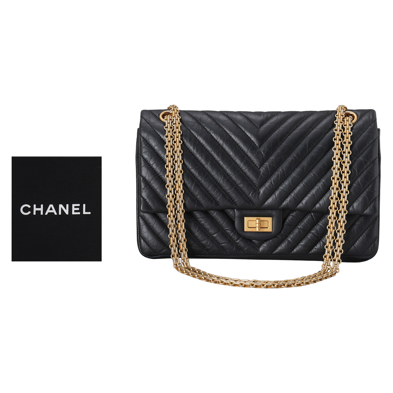 CHANEL(USED)샤넬 쉐브론 2.55 빈티지 28 플랩백