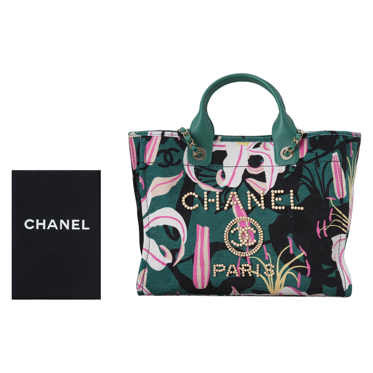 CHANEL(USED)샤넬 AS3351 시즌 우드펄 레터링 벨벳 도빌백