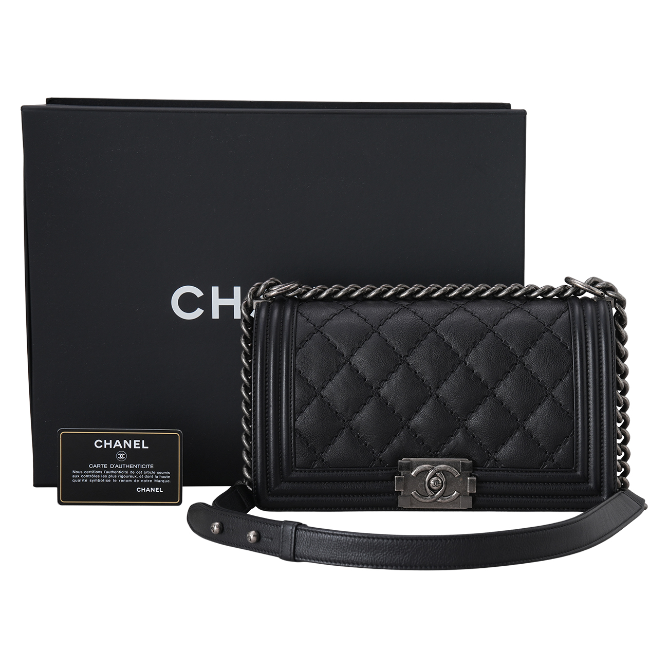 CHANEL(USED)샤넬 시즌 보이샤넬 미듐 플랩백