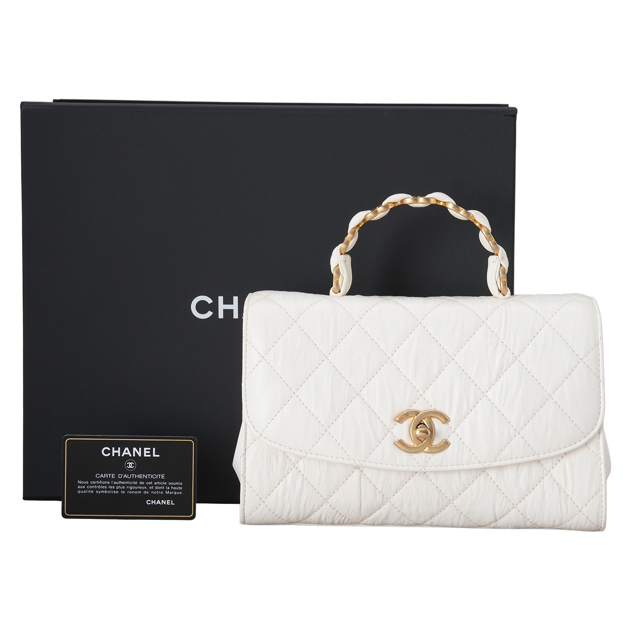 CHANEL(USED)샤넬 AS2478 시즌 탑핸들 체인 숄더백