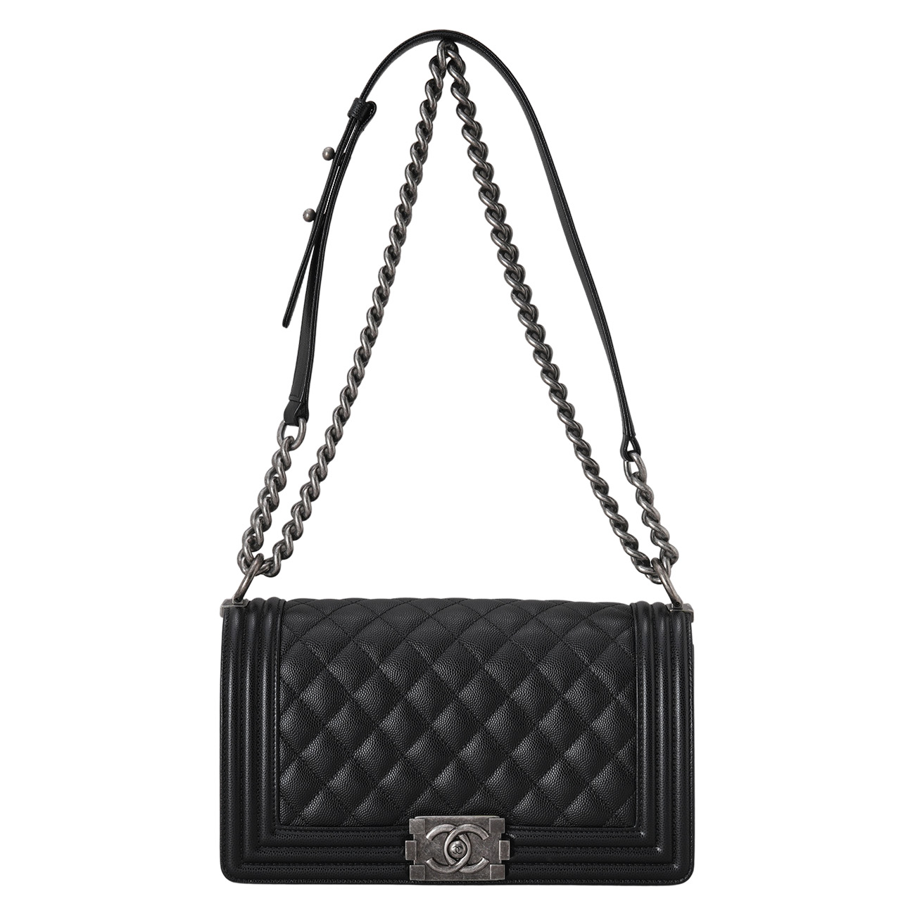 CHANEL(USED)샤넬 캐비어 보이샤넬 미듐 플랩백