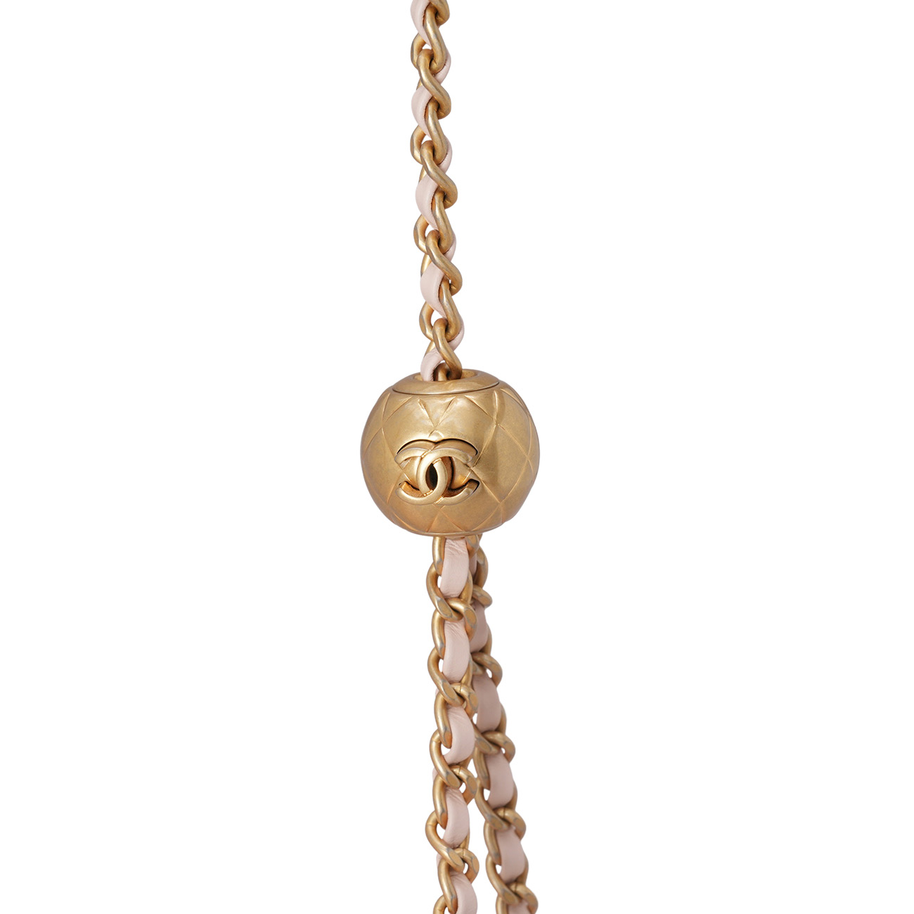 CHANEL(USED)샤넬 램스킨 뉴미니 골든볼 크로스백