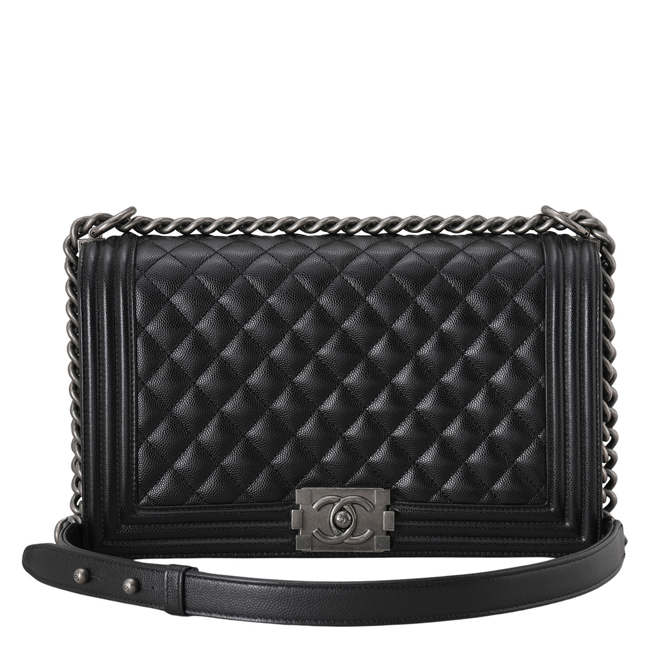 CHANEL(USED)샤넬 캐비어 보이샤넬 라지 플랩백