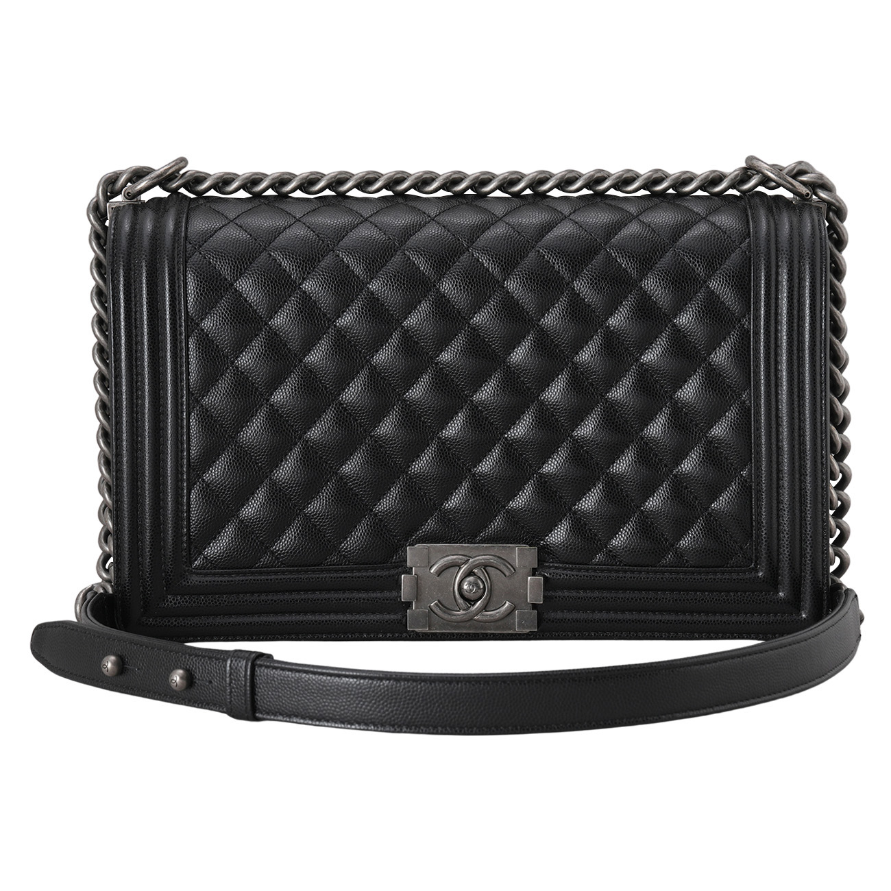 CHANEL(USED)샤넬 캐비어 보이샤넬 라지 플랩백