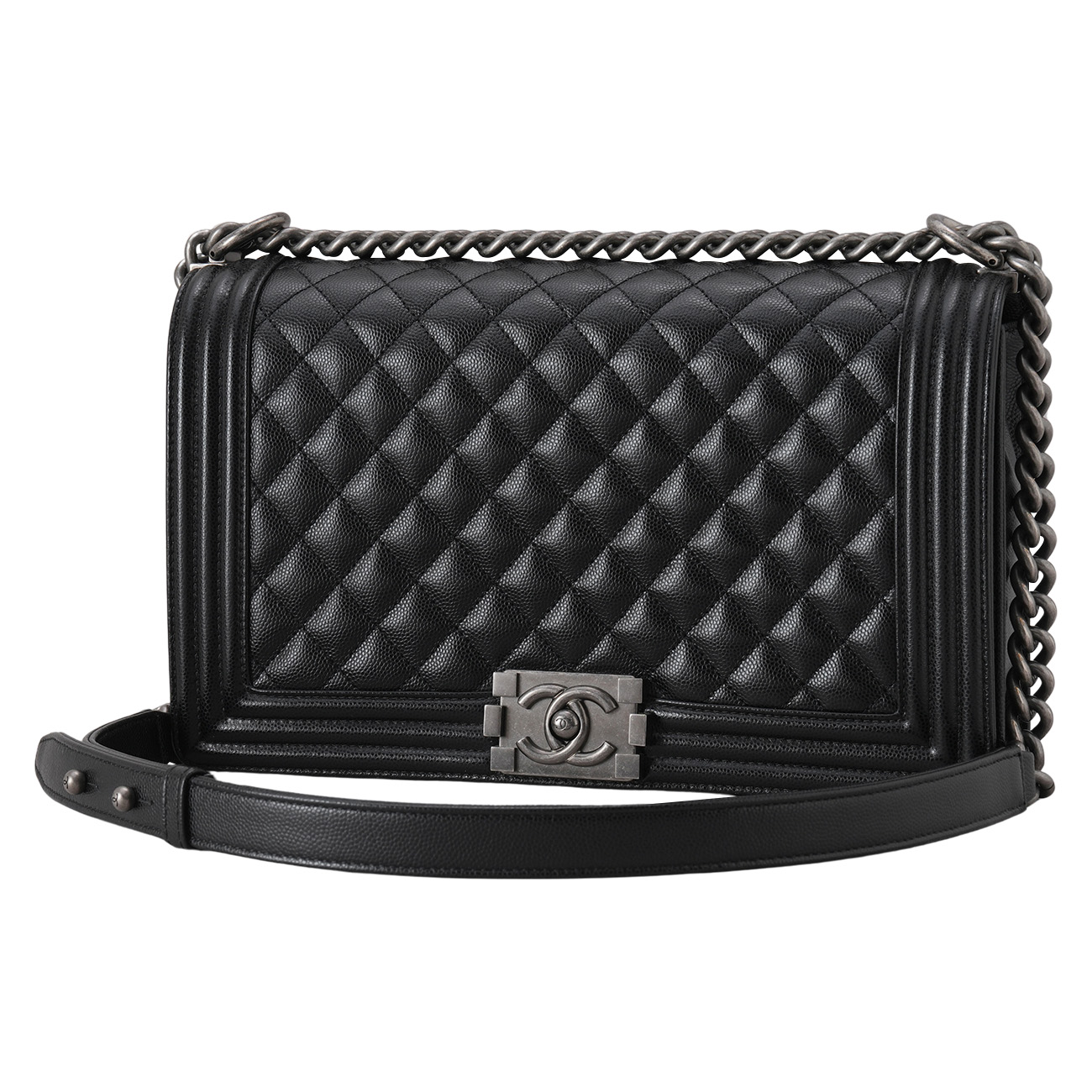 CHANEL(USED)샤넬 캐비어 보이샤넬 라지 플랩백