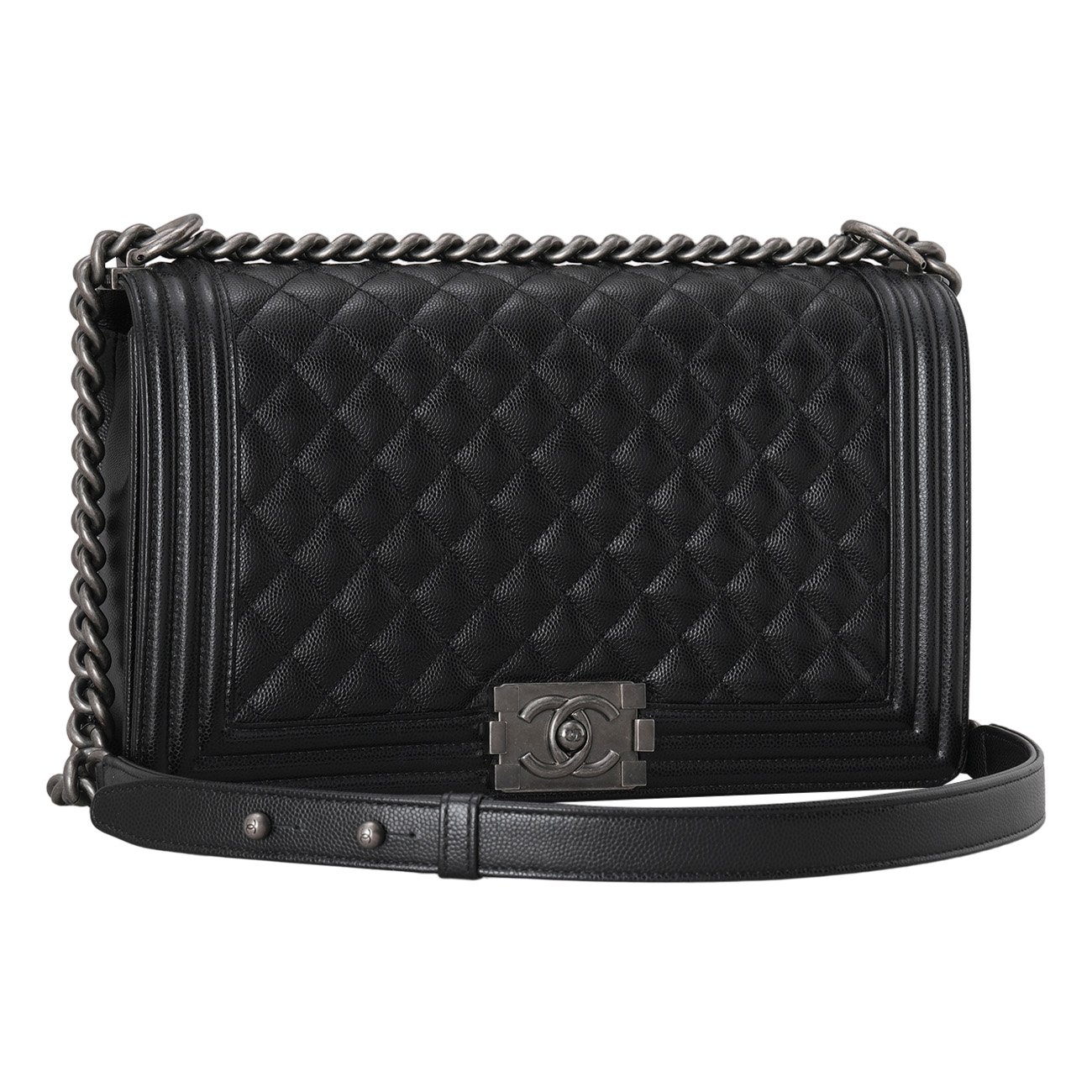 CHANEL(USED)샤넬 캐비어 보이샤넬 라지 플랩백