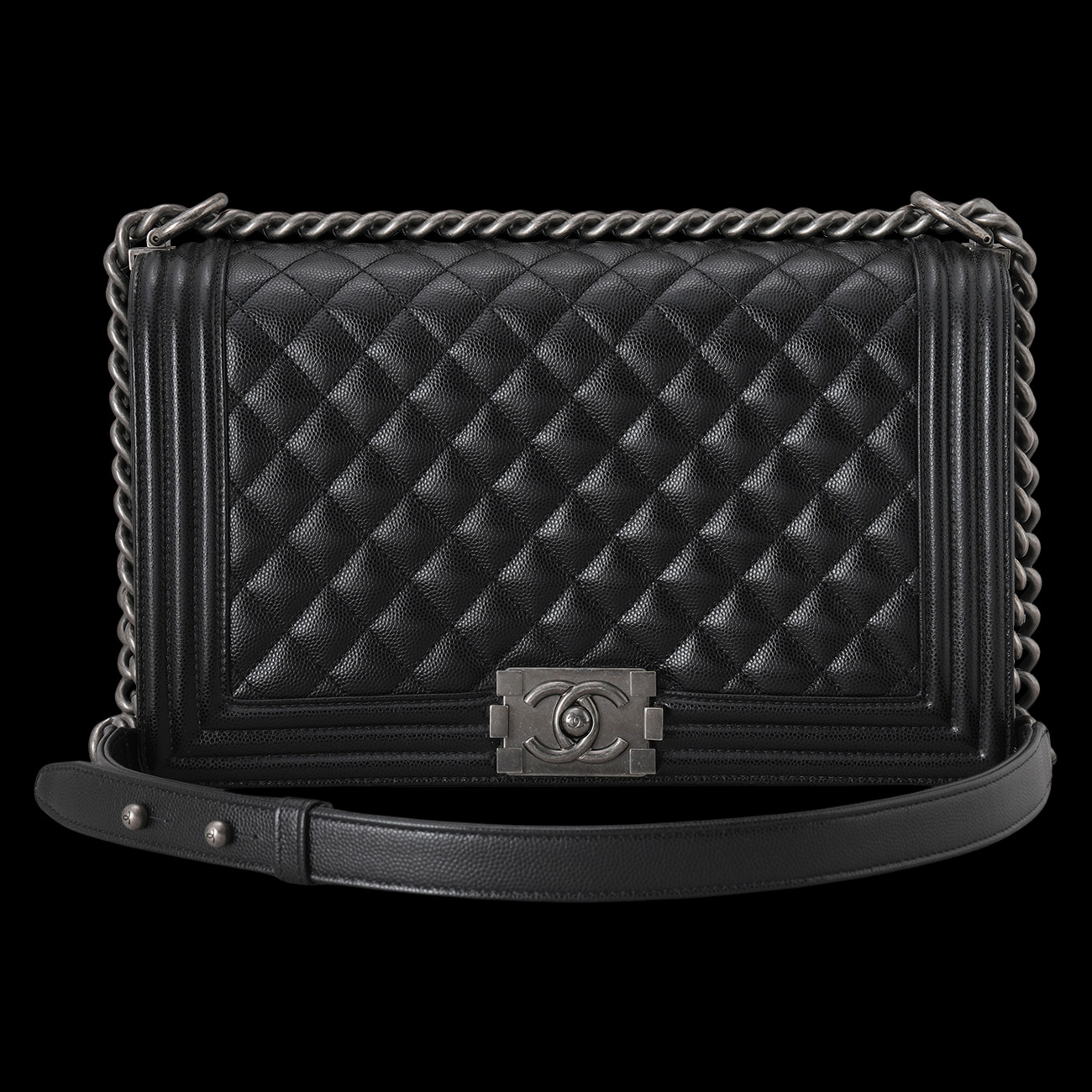 CHANEL(USED)샤넬 캐비어 보이샤넬 라지 플랩백