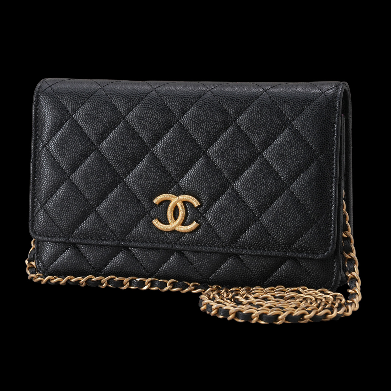CHANEL(USED)샤넬 AP3516 시즌 캐비어 CC로고 WOC