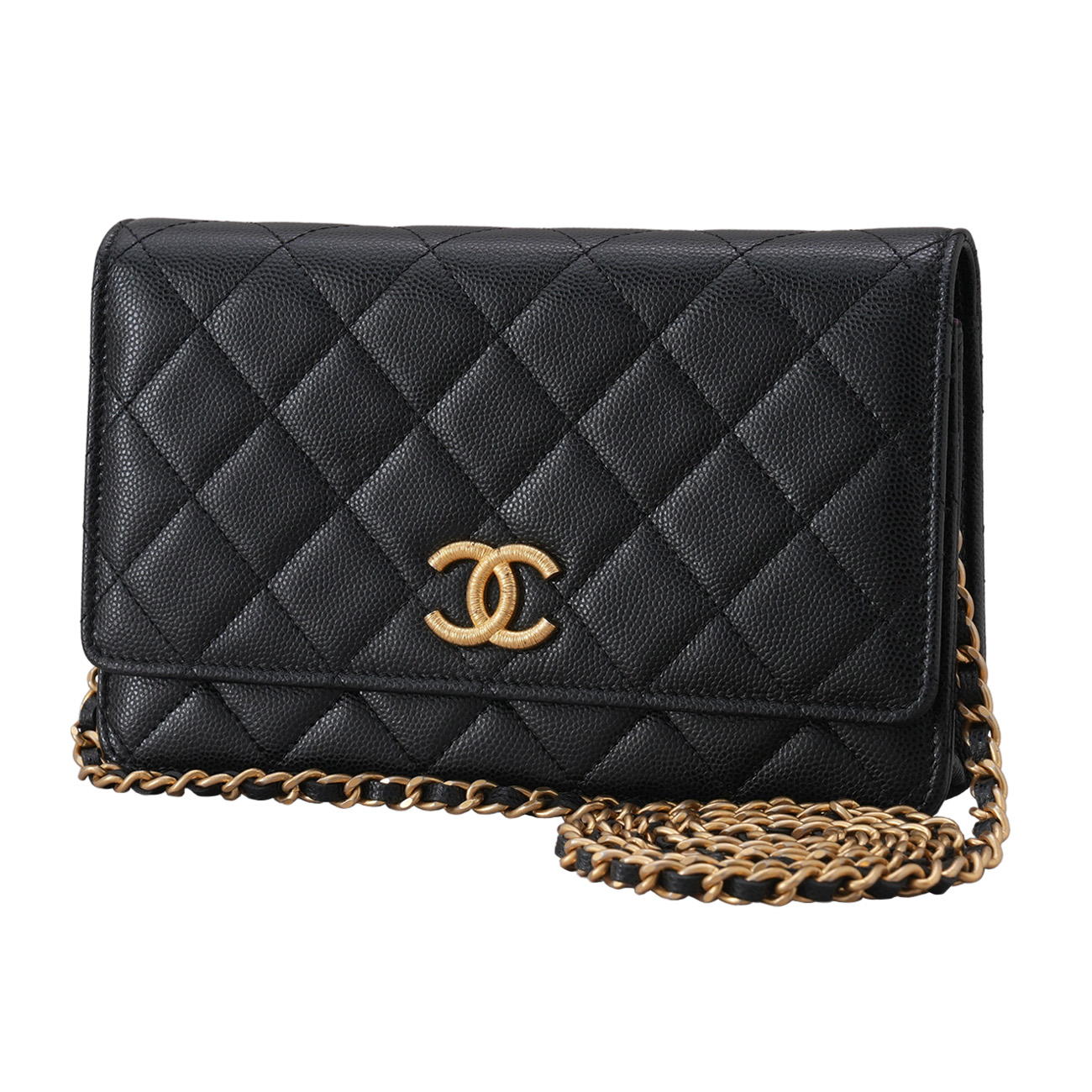 CHANEL(USED)샤넬 AP3516 시즌 캐비어 CC로고 WOC