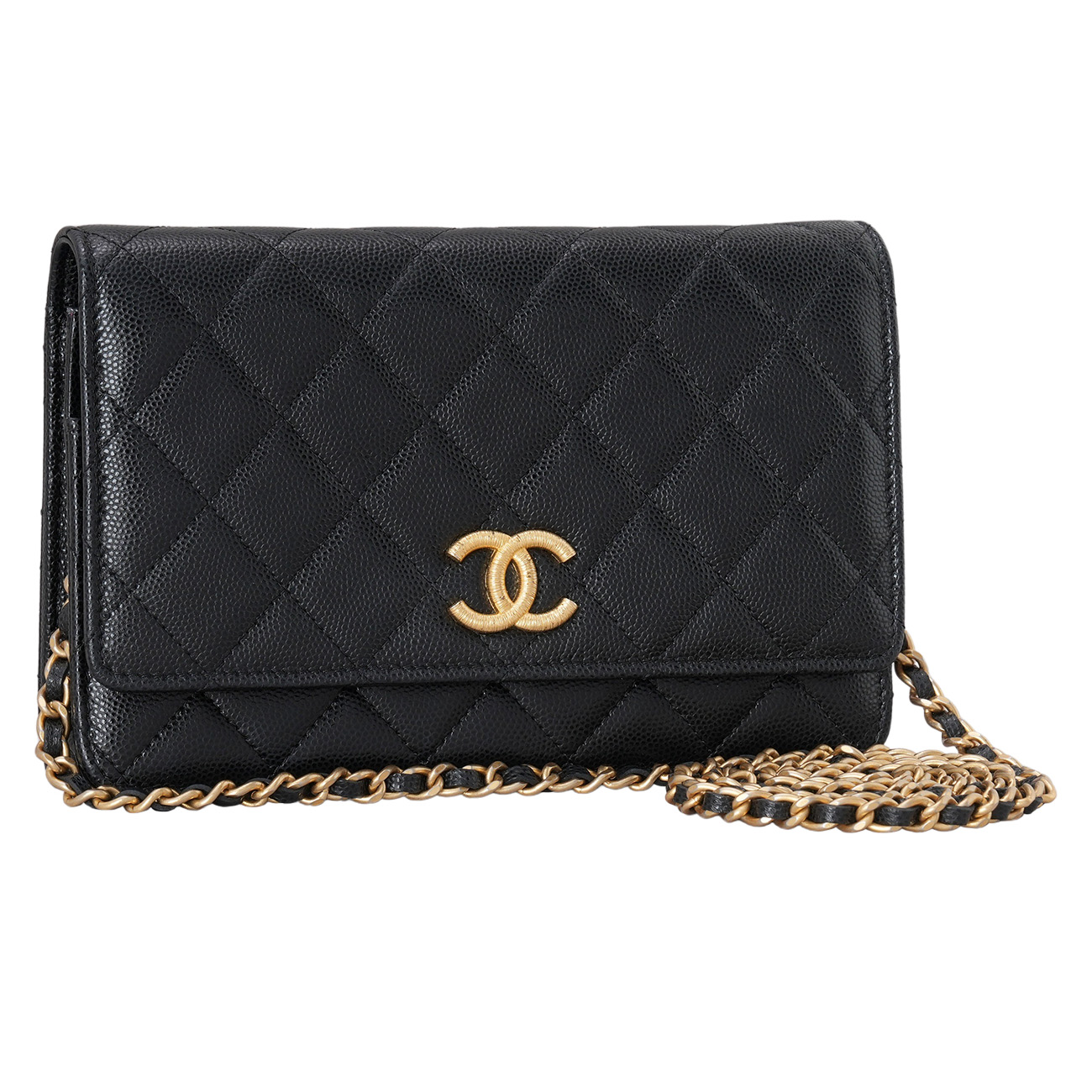 CHANEL(USED)샤넬 AP3516 시즌 캐비어 CC로고 WOC