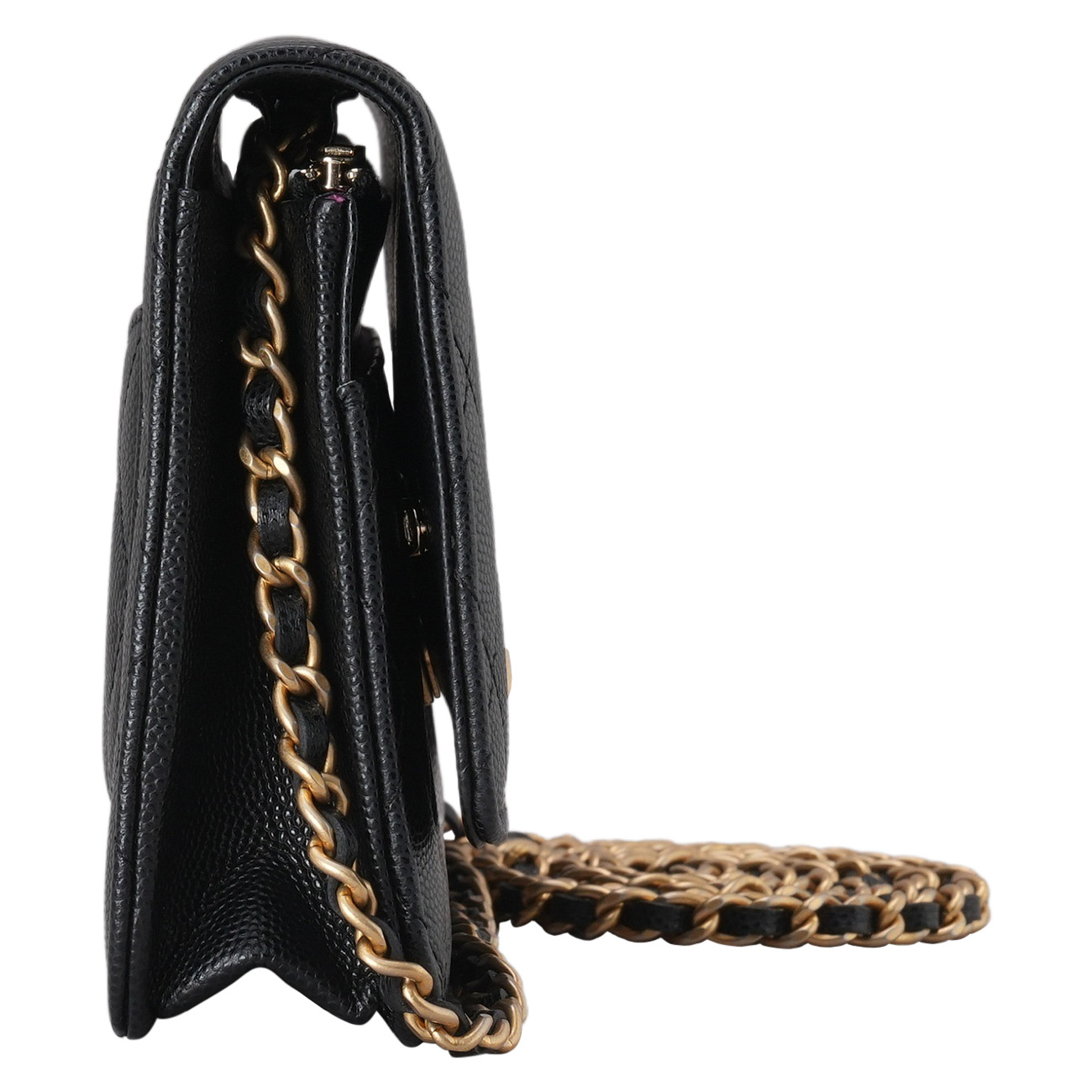 CHANEL(USED)샤넬 AP3516 시즌 캐비어 CC로고 WOC