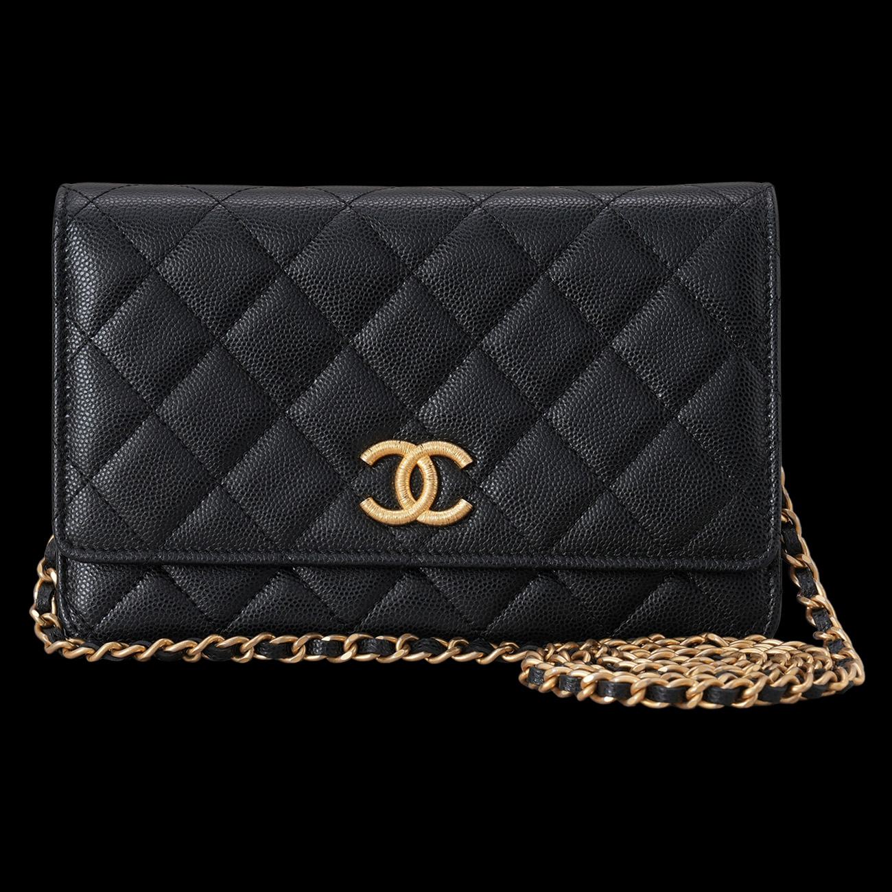CHANEL(USED)샤넬 AP3516 시즌 캐비어 CC로고 WOC
