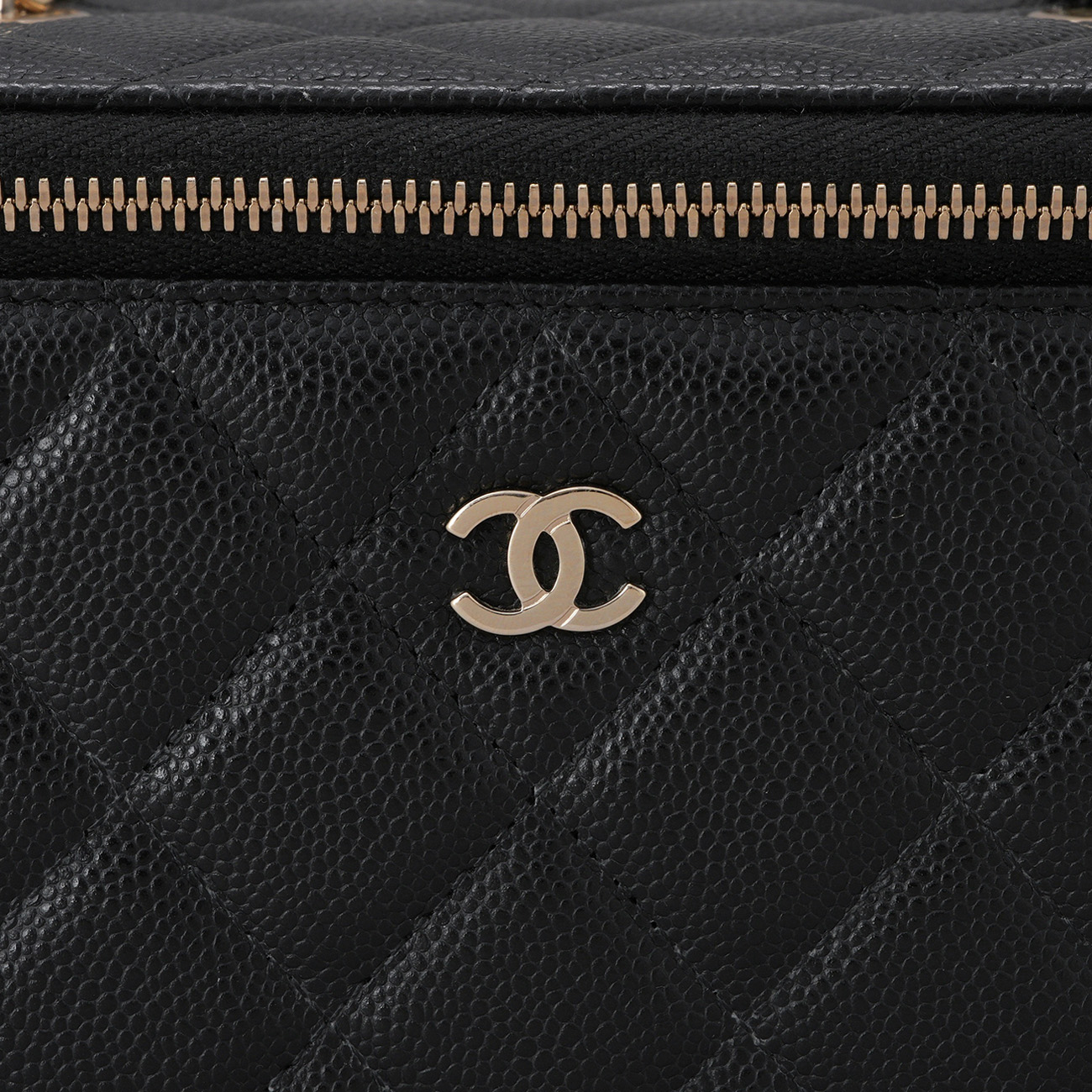 CHANEL(USED)샤넬 캐비어 직사각 베니티