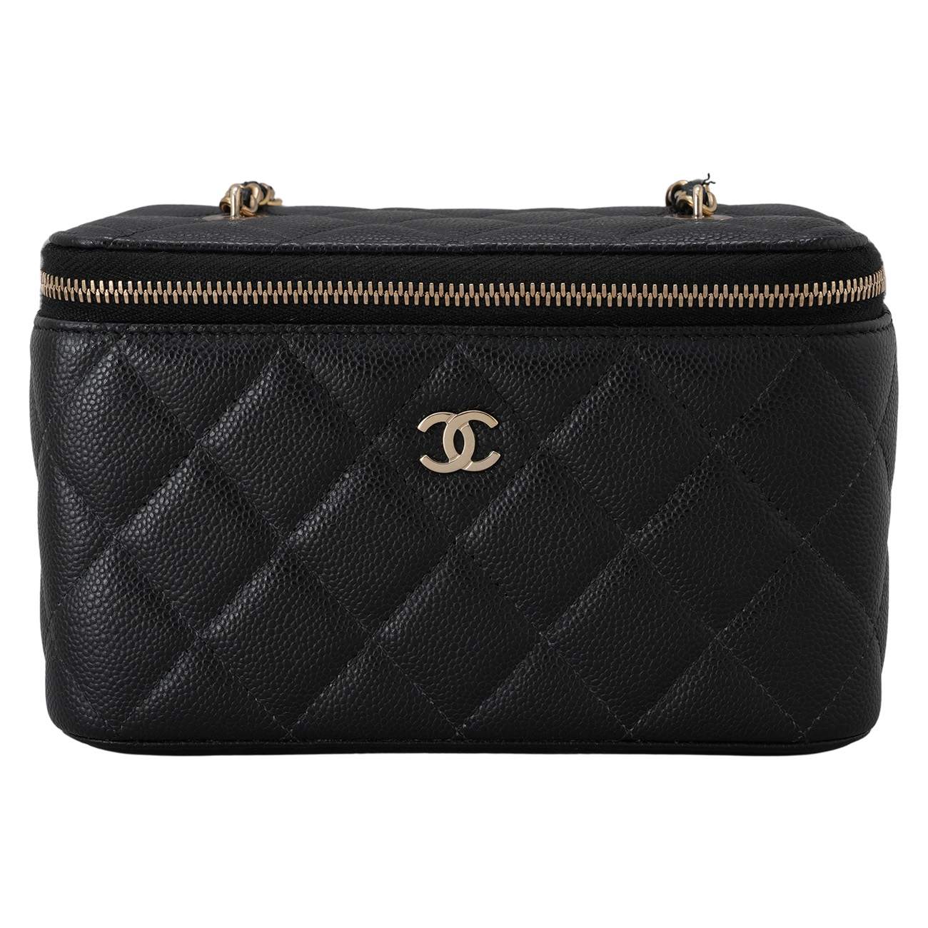 CHANEL(USED)샤넬 캐비어 직사각 베니티