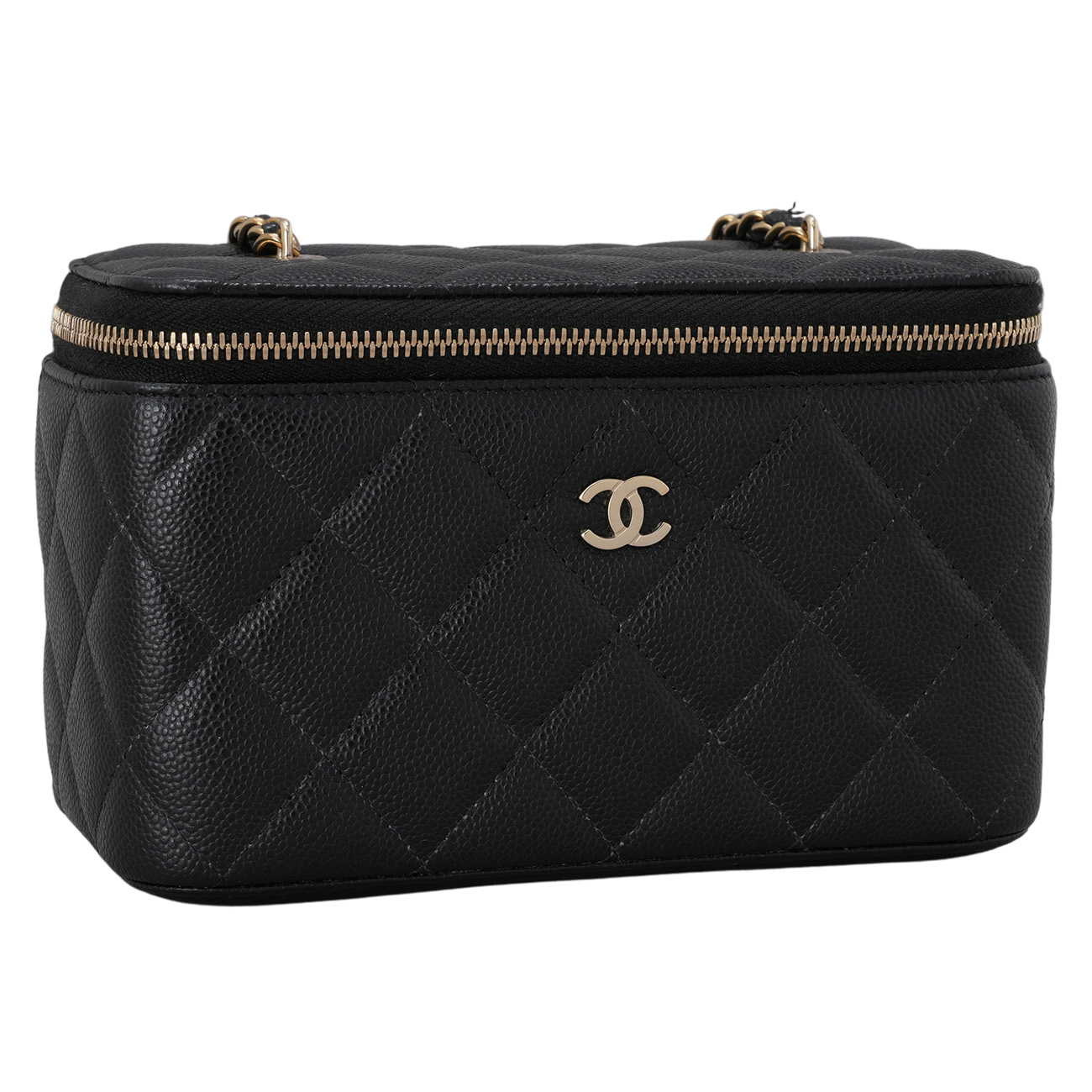 CHANEL(USED)샤넬 캐비어 직사각 베니티