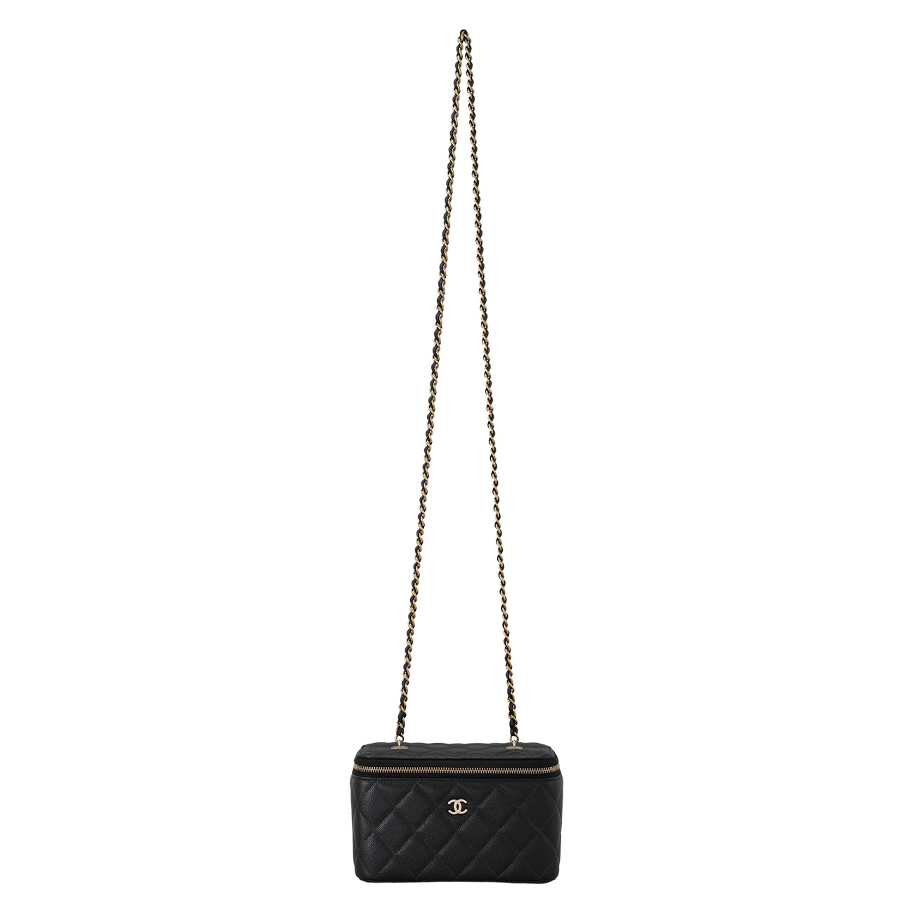 CHANEL(USED)샤넬 캐비어 직사각 베니티