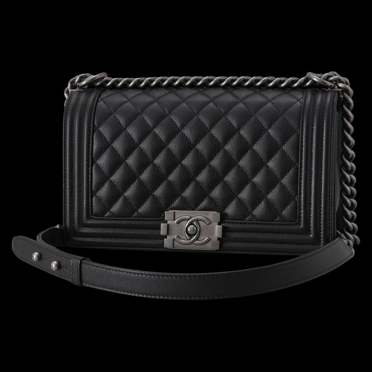 CHANEL(USED)샤넬 캐비어 보이샤넬 미듐 플랩백