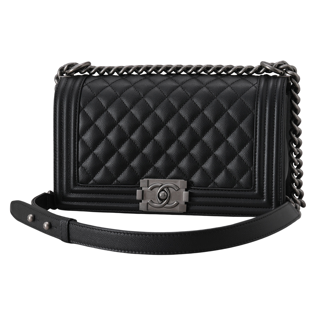 CHANEL(USED)샤넬 캐비어 보이샤넬 미듐 플랩백