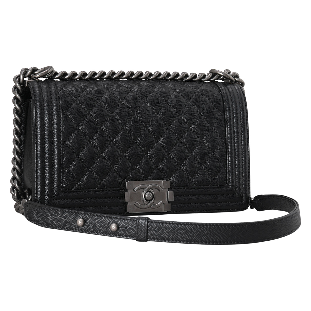 CHANEL(USED)샤넬 캐비어 보이샤넬 미듐 플랩백
