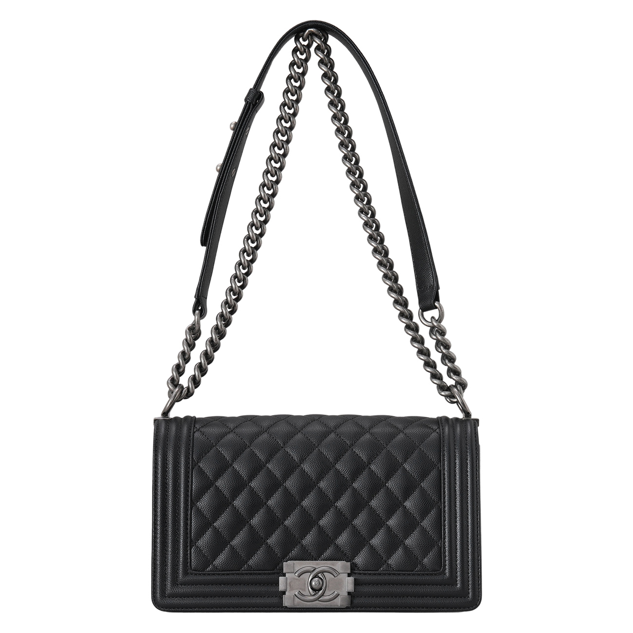 CHANEL(USED)샤넬 캐비어 보이샤넬 미듐 플랩백