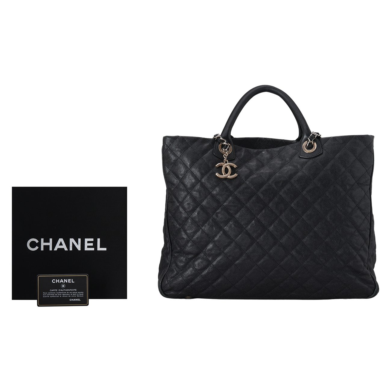 CHANEL(USED)샤넬 시즌 캐비어 토트백