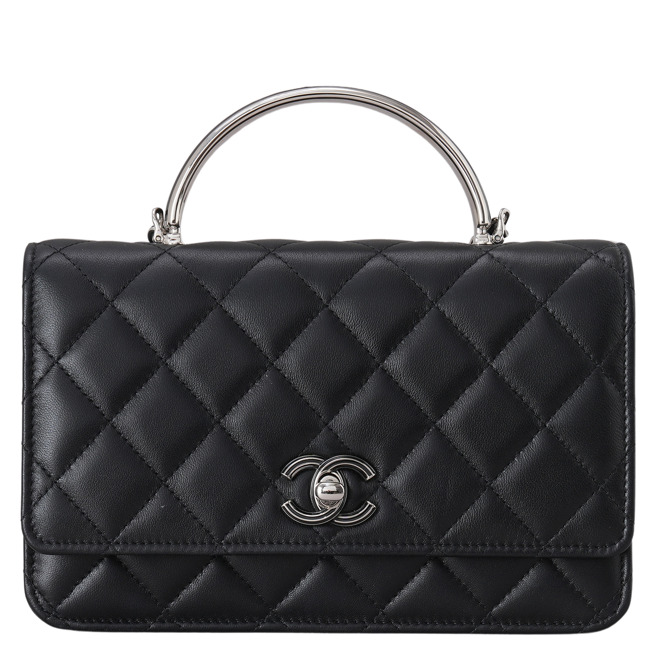 CHANEL(USED)샤넬 시즌 클래식 WOC 블랙은장