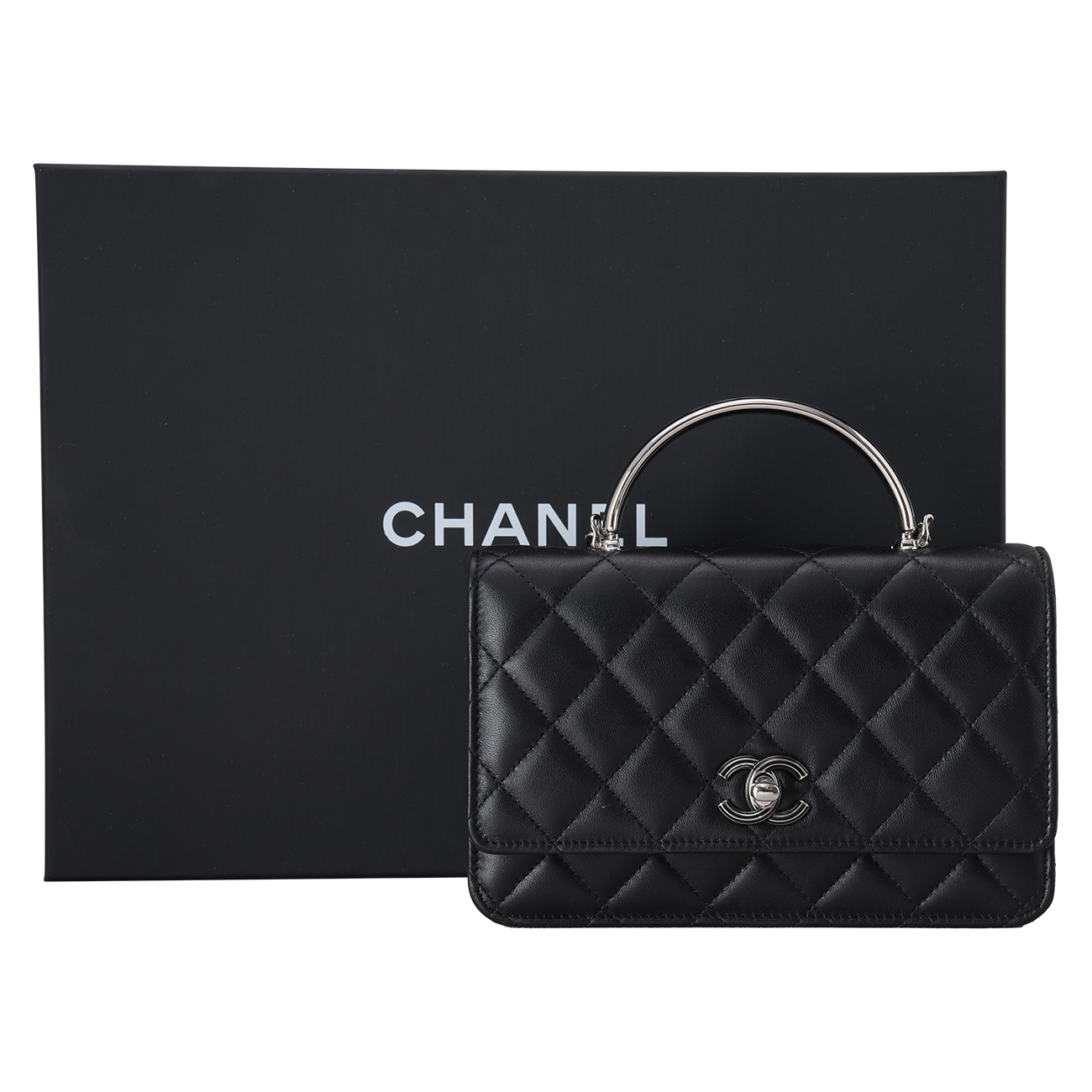 CHANEL(USED)샤넬 시즌 클래식 WOC 블랙은장