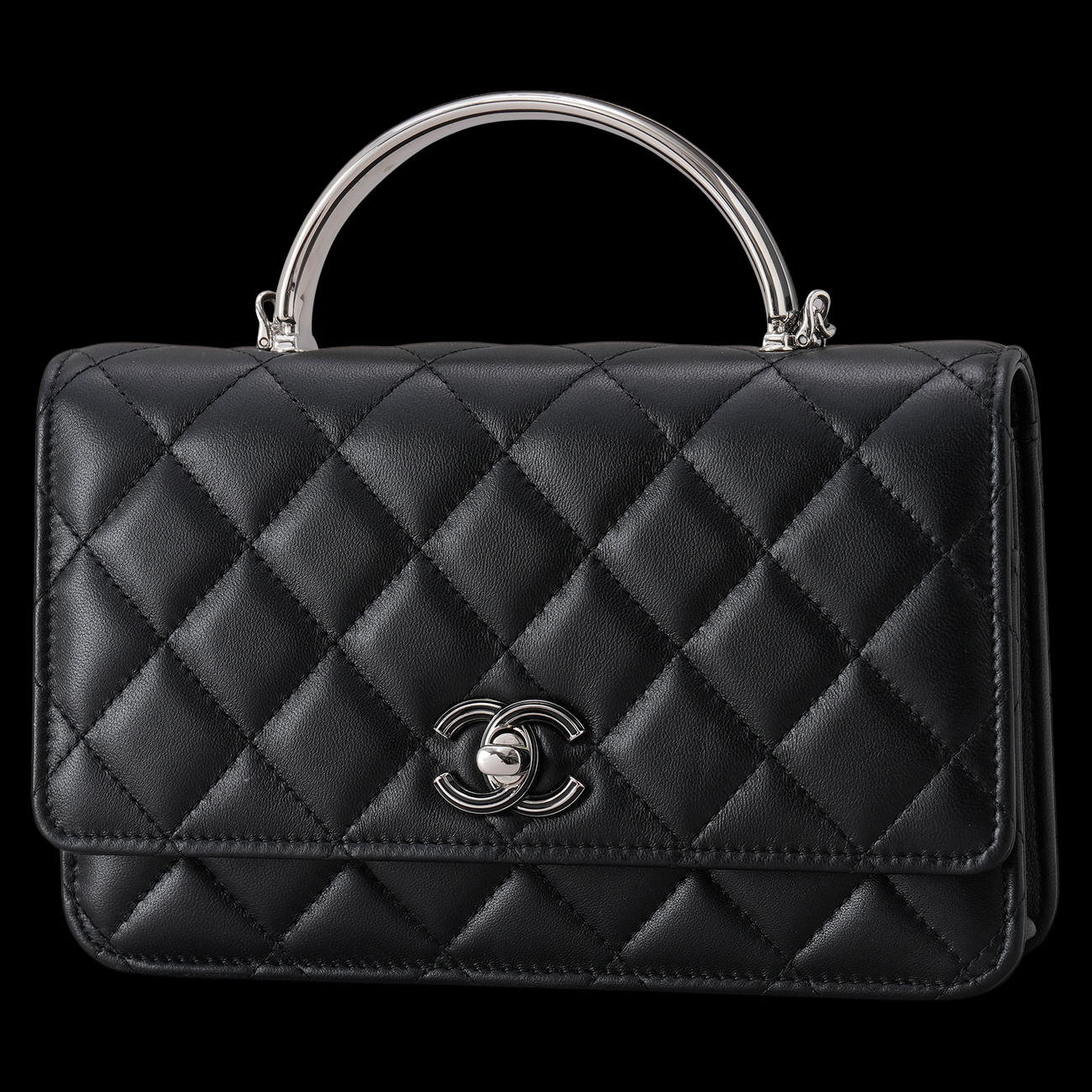 CHANEL(USED)샤넬 시즌 클래식 WOC 블랙은장