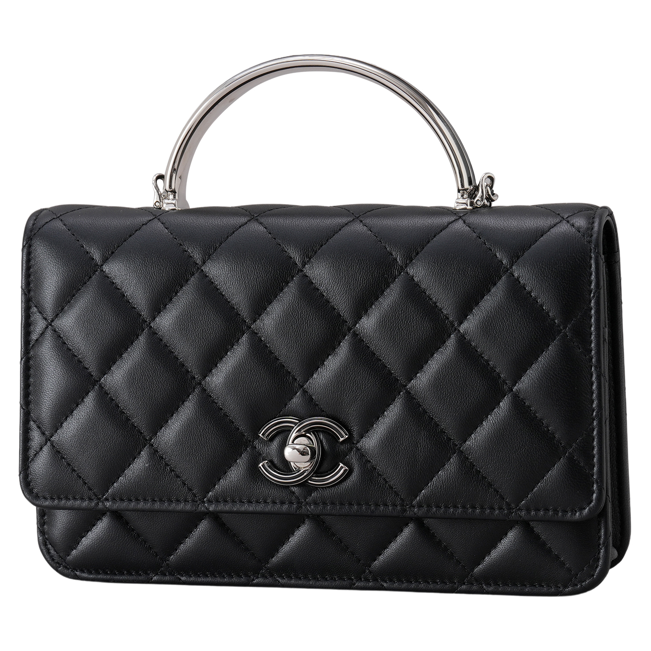 CHANEL(USED)샤넬 시즌 클래식 WOC 블랙은장