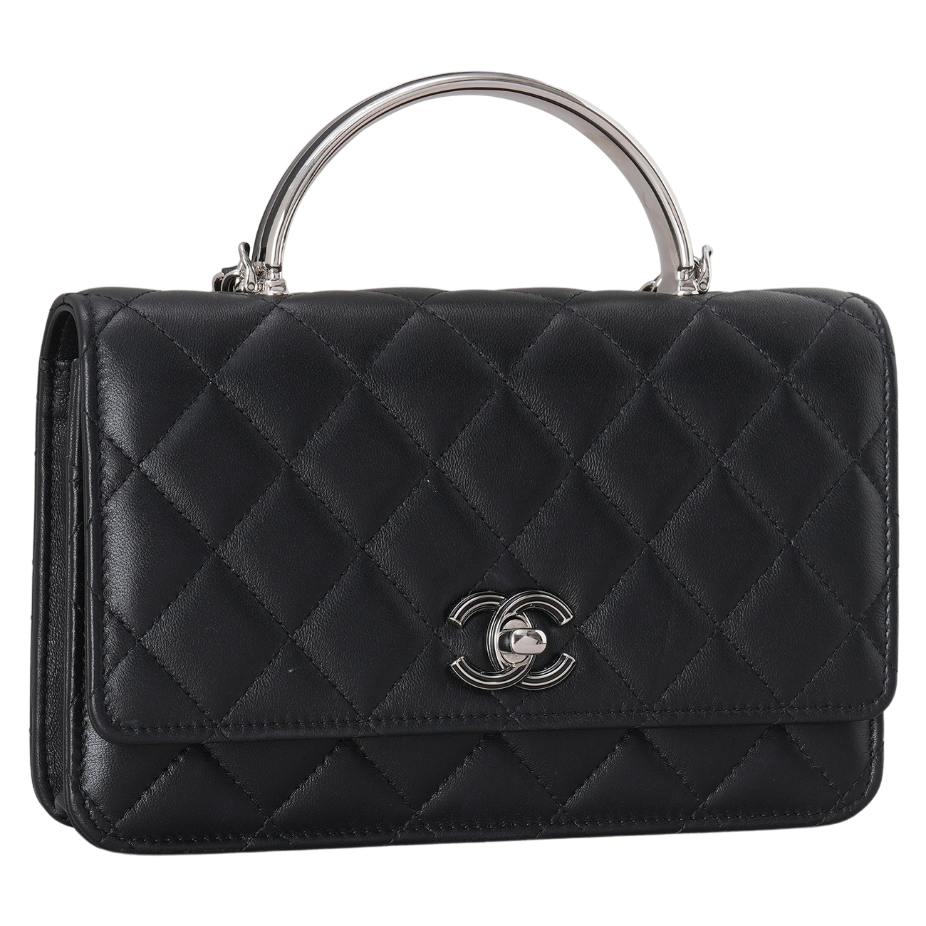CHANEL(USED)샤넬 시즌 클래식 WOC 블랙은장