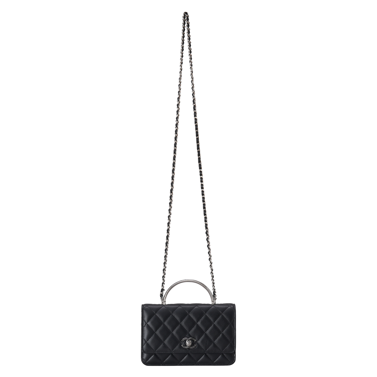 CHANEL(USED)샤넬 시즌 클래식 WOC 블랙은장