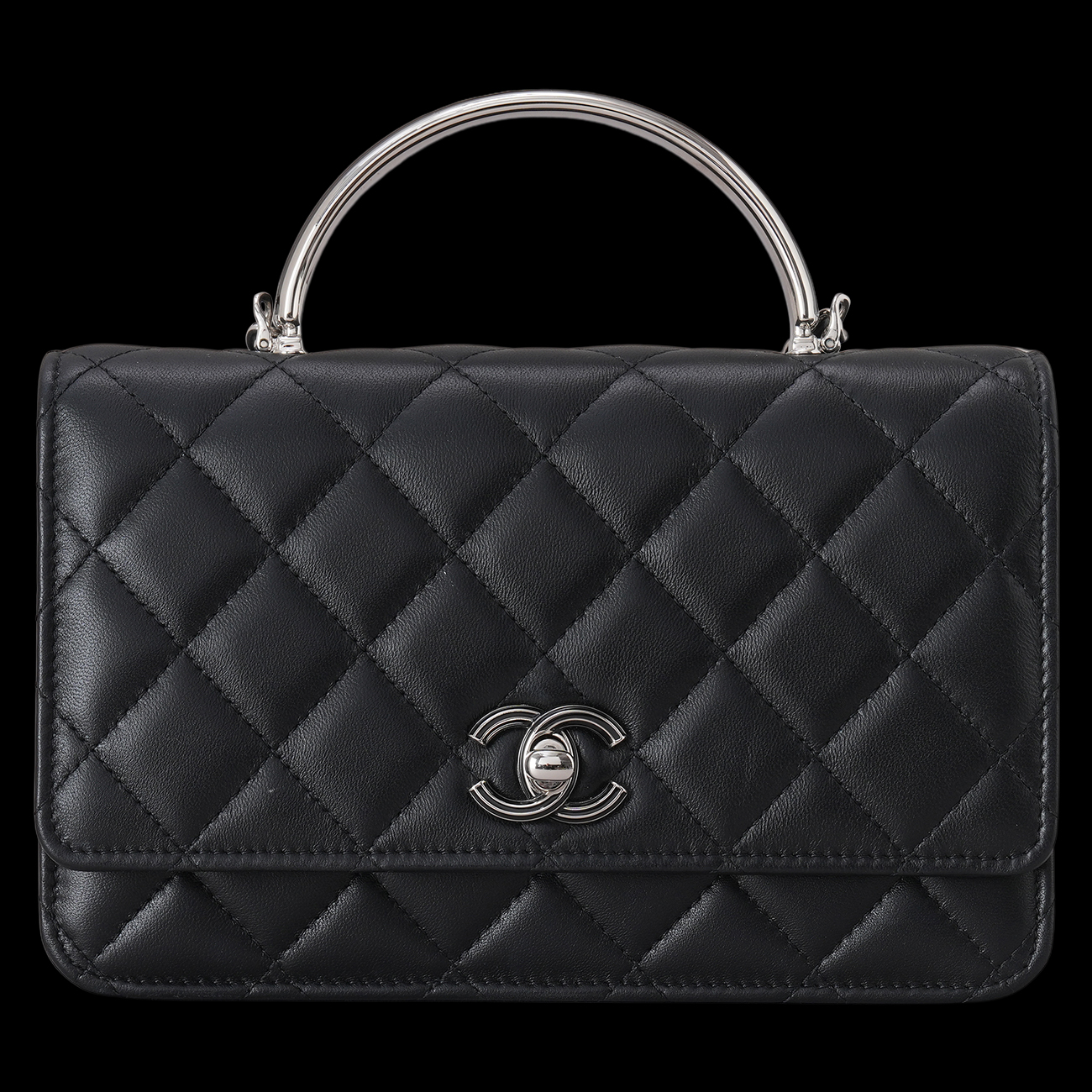 CHANEL(USED)샤넬 시즌 클래식 WOC 블랙은장