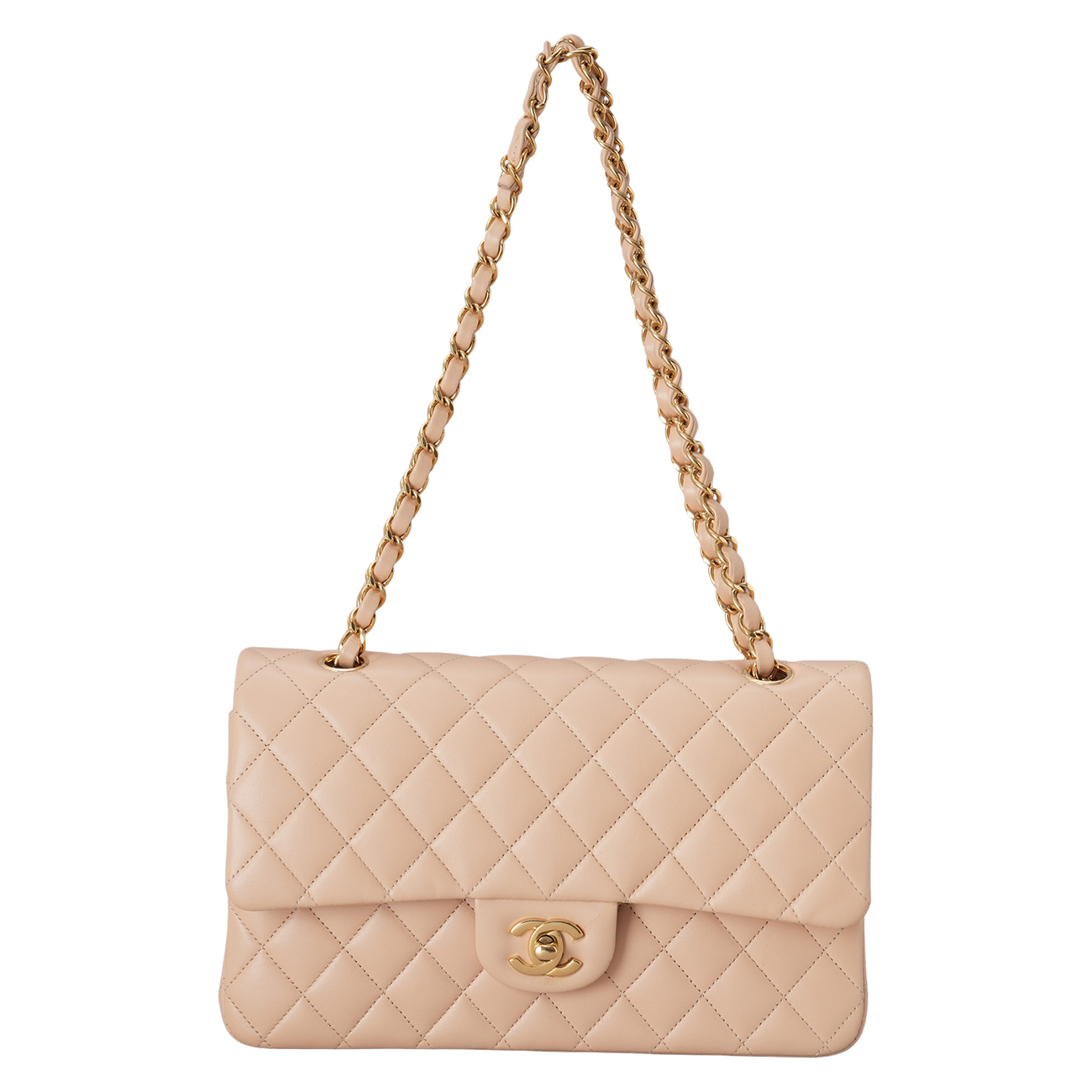 Chanel(USED)샤넬 램스킨 클래식 미듐 플랩백
