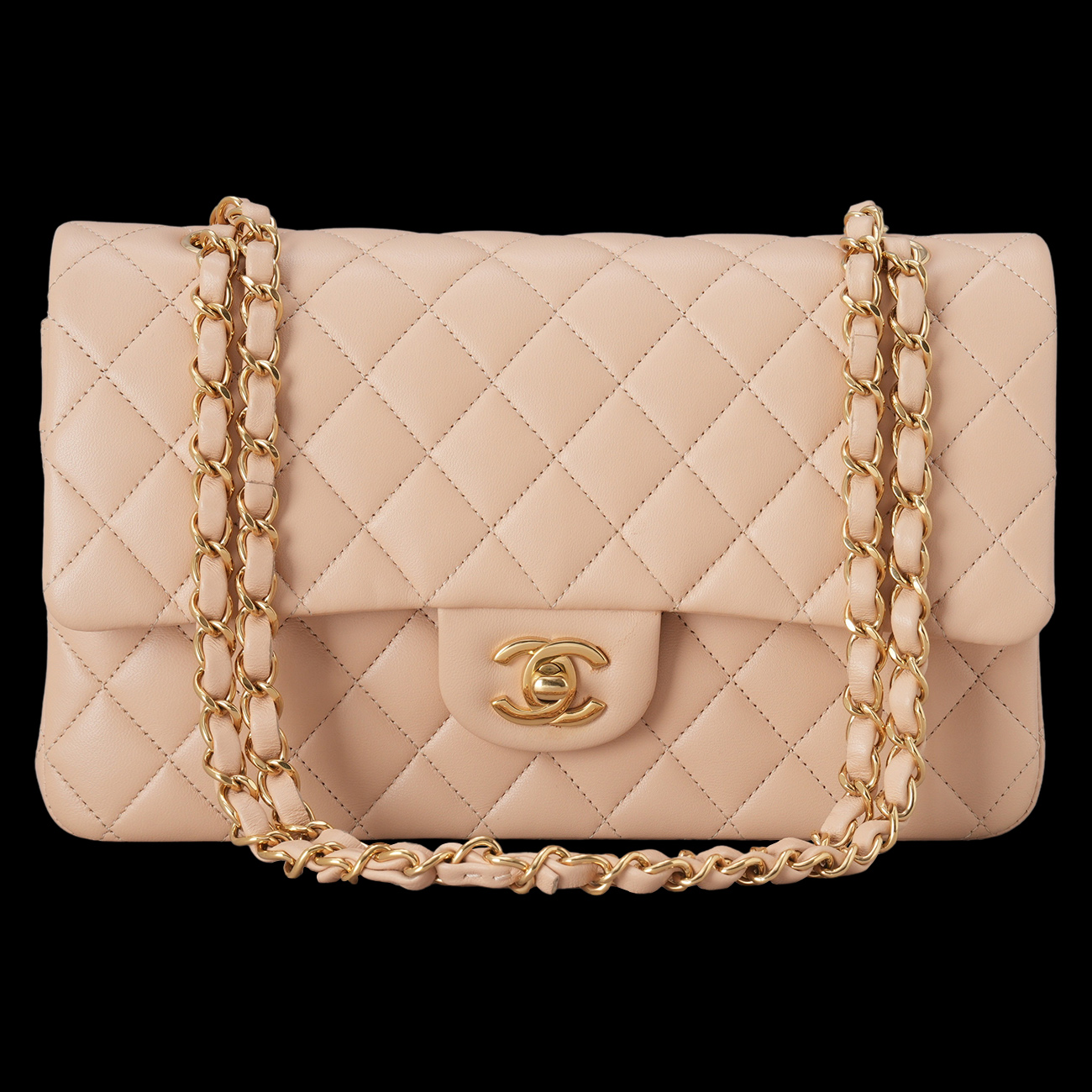 Chanel(USED)샤넬 램스킨 클래식 미듐 플랩백
