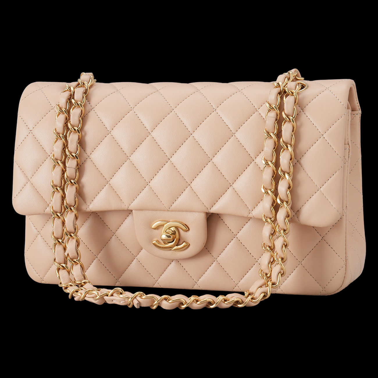 Chanel(USED)샤넬 램스킨 클래식 미듐 플랩백