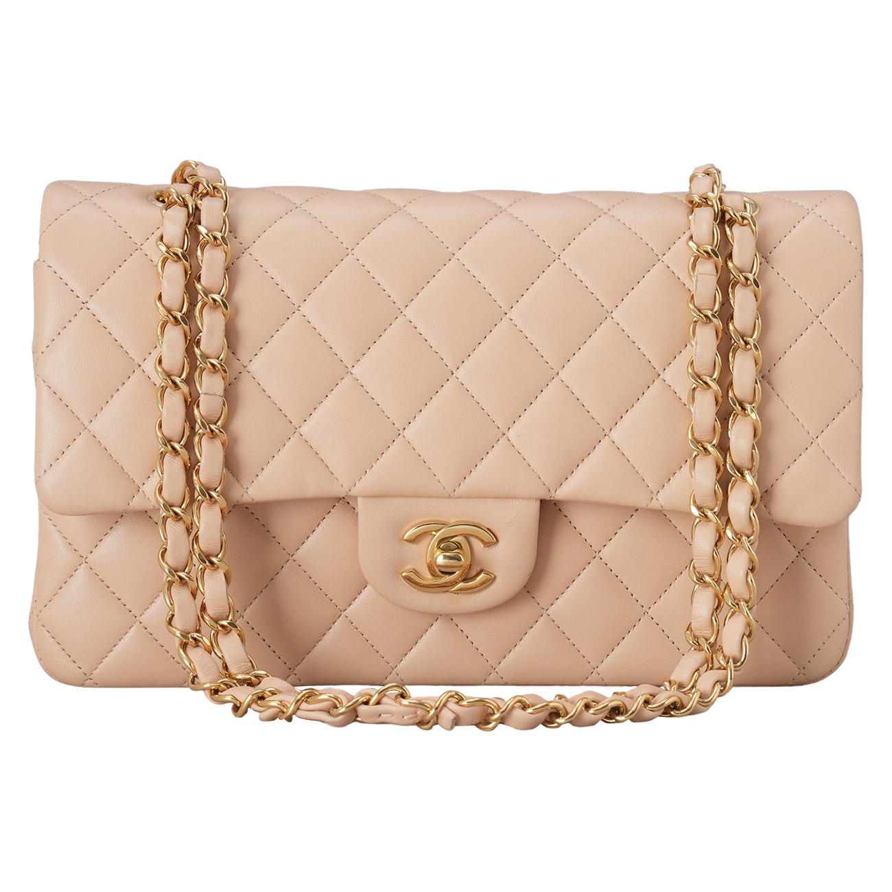 Chanel(USED)샤넬 램스킨 클래식 미듐 플랩백