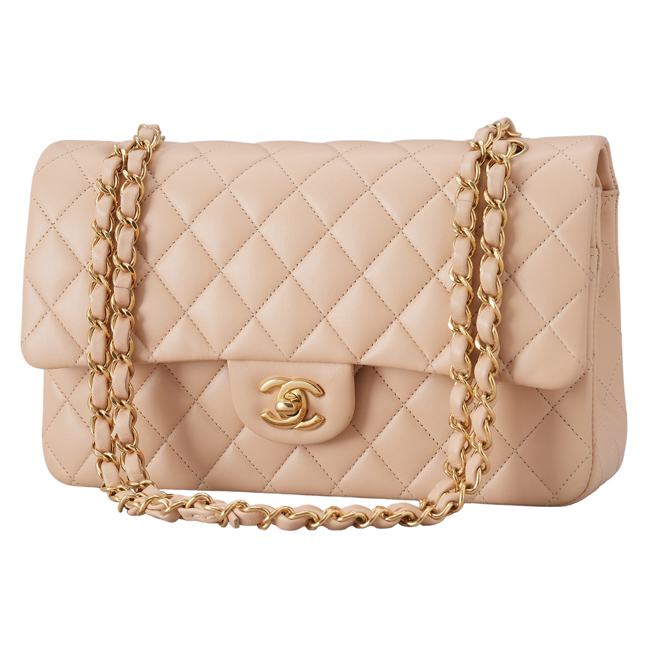 Chanel(USED)샤넬 램스킨 클래식 미듐 플랩백