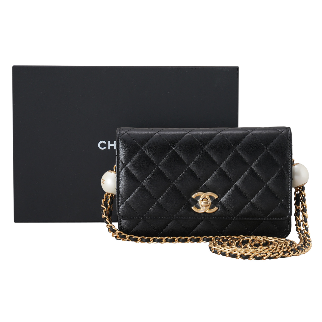 Chanel(USED)샤넬 AP3964 램스킨 클래식 진주볼 WOC