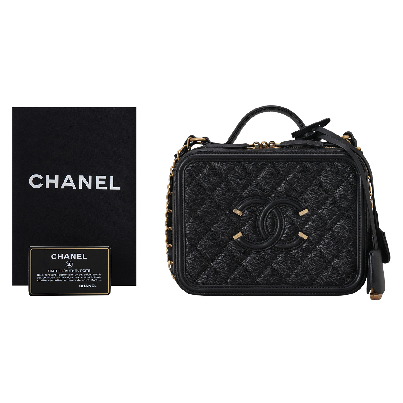 CHANEL(USED)샤넬 캐비어 코스메틱 케이스