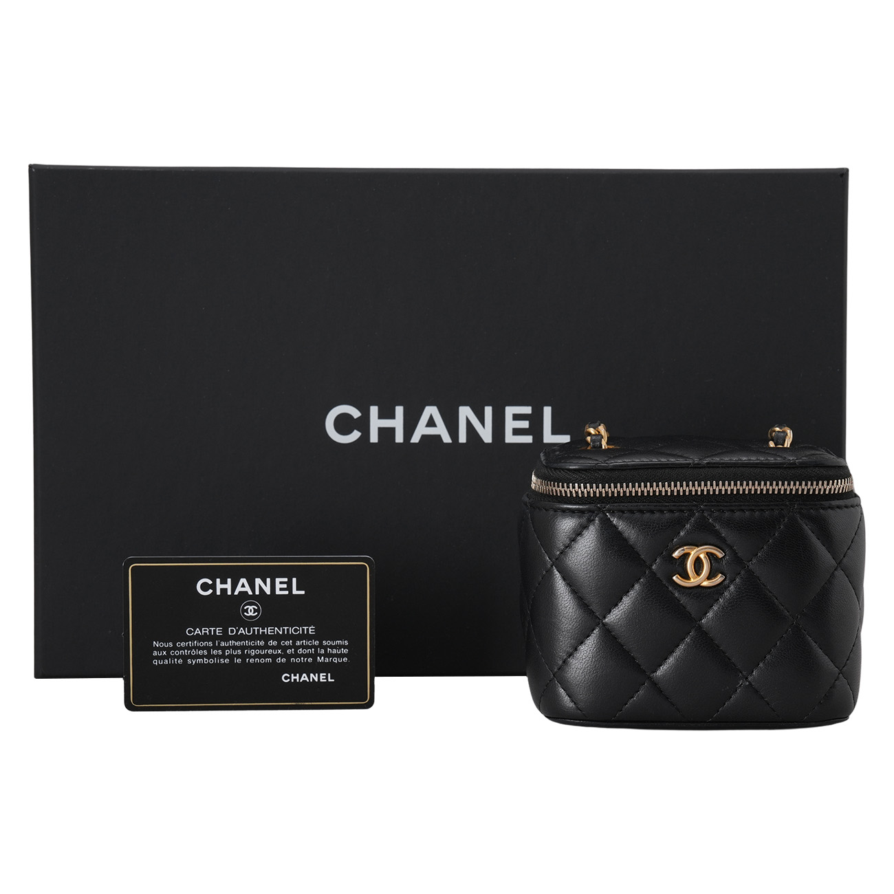 CHANEL(USED)샤넬 램스킨 미니 베니티 골든볼 체인백