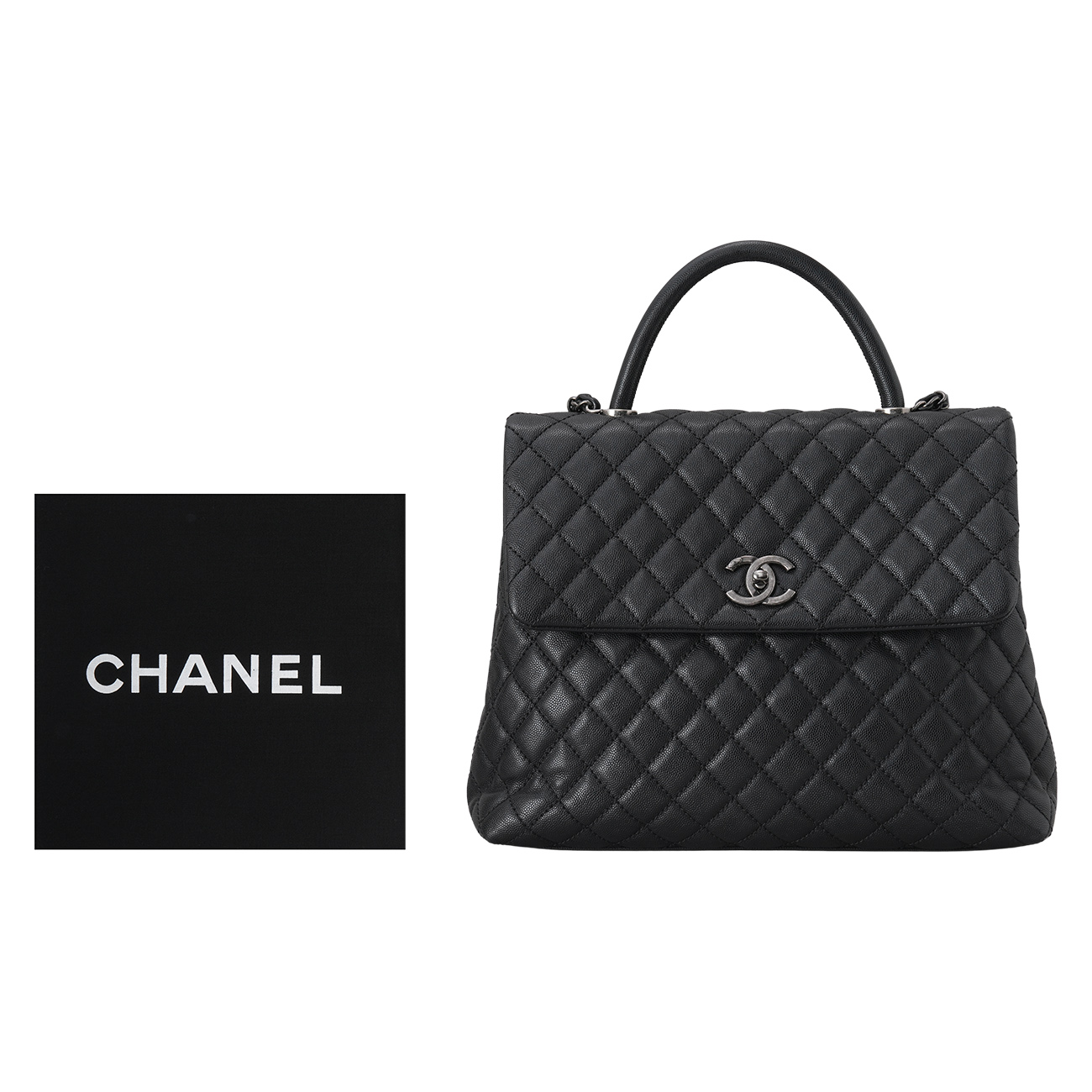 CHANEL(USED)샤넬 캐비어 코코핸들 라지