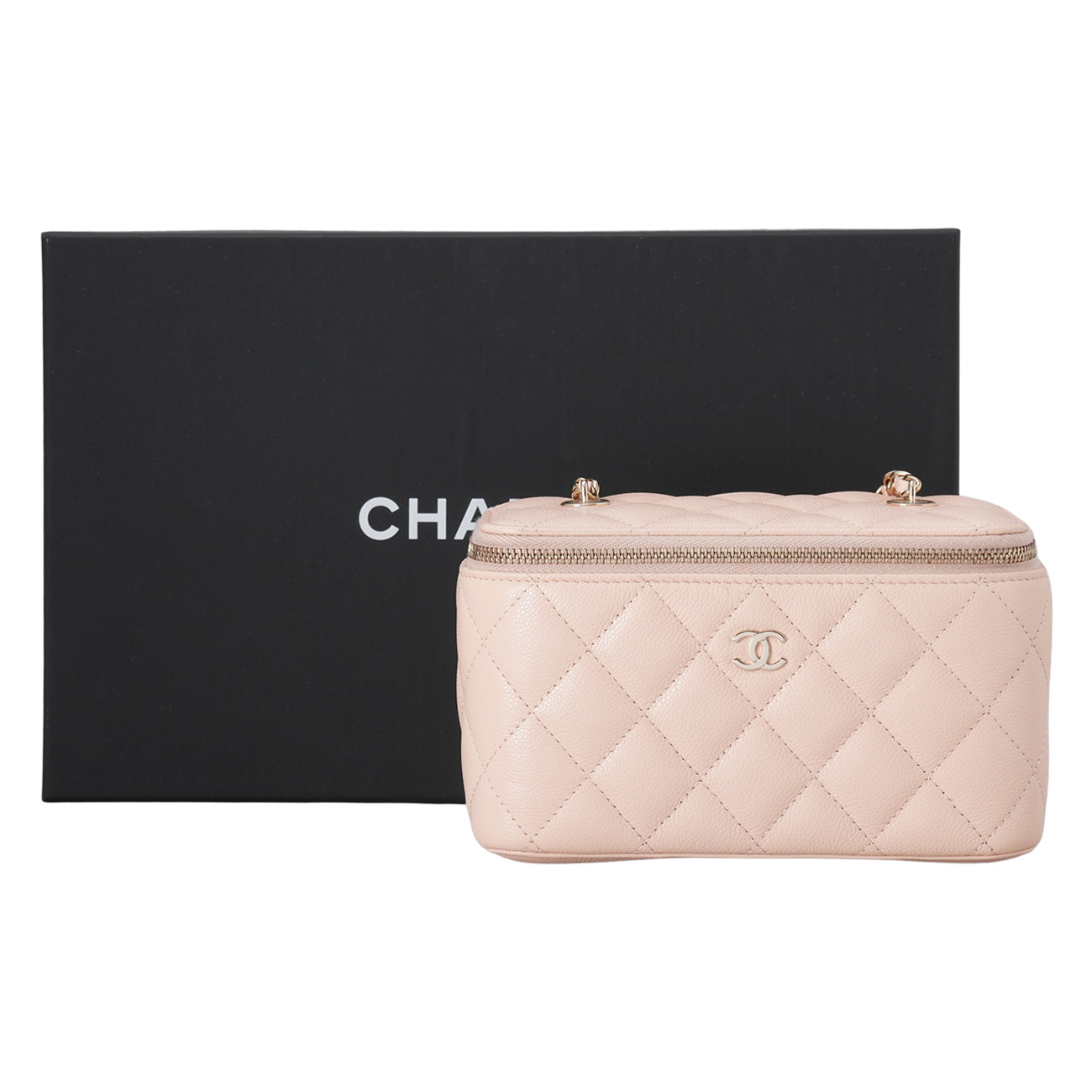 CHANEL(USED)샤넬 AP1341 캐비어 직사각 베니티