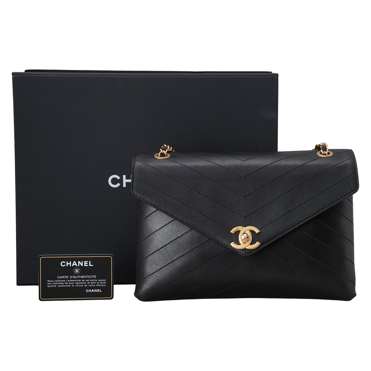 CHANEL(USED)샤넬 시즌 쉐브론 체인 플랩백