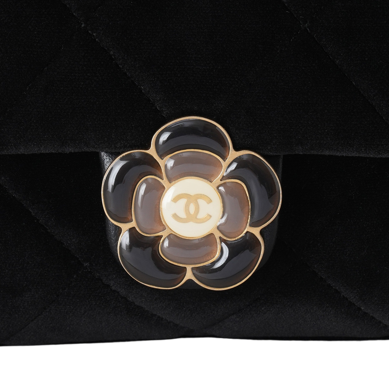 CHANEL(USED)샤넬 AS4413 벨벳 까멜리아 CC로고 체인 숄더백