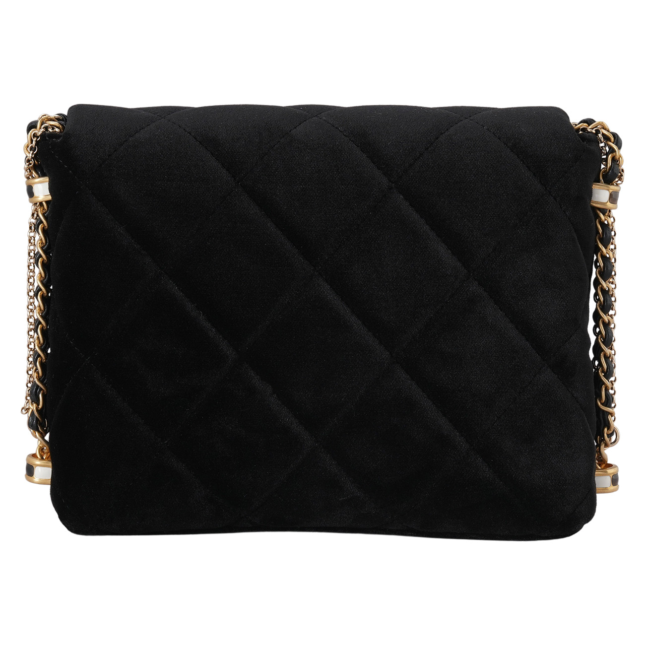 CHANEL(USED)샤넬 AS4413 벨벳 까멜리아 CC로고 체인 숄더백
