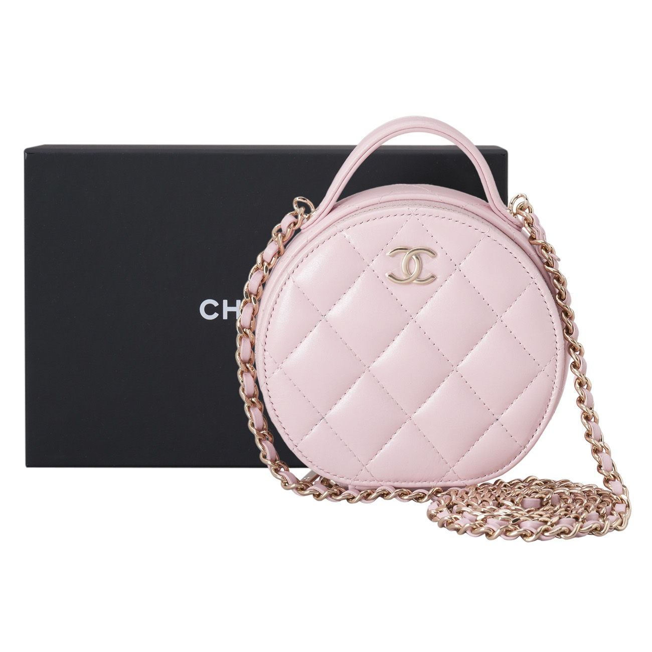 CHANEL(USED)샤넬 AP2940 탑핸들 라운드 크로스백