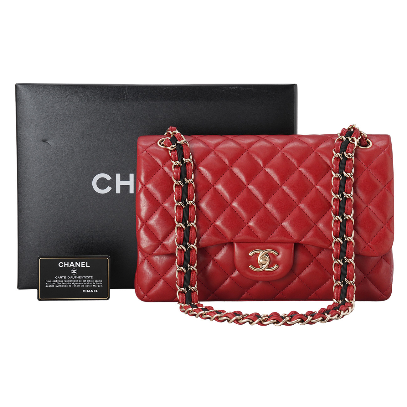 CHANEL(USED)샤넬 클래식 라지 플랩백 레드