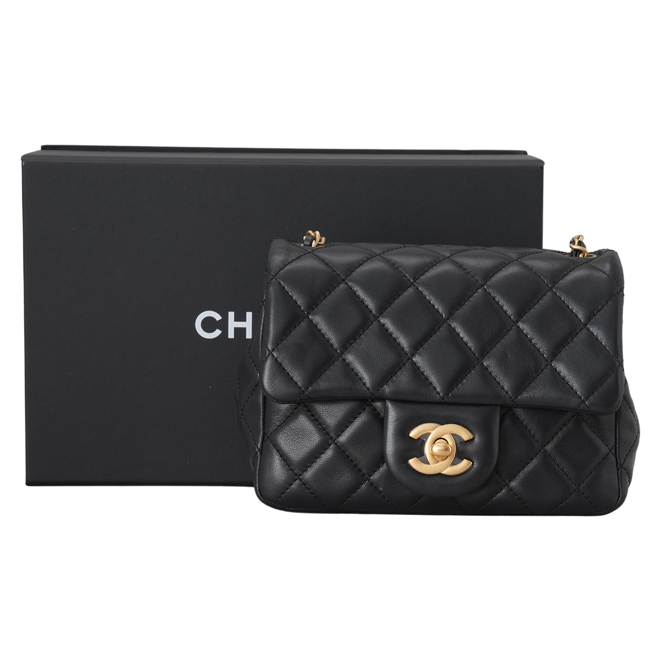 CHANEL(USED)샤넬 AS1786 램스킨 클래식 쁘띠삭 골든볼