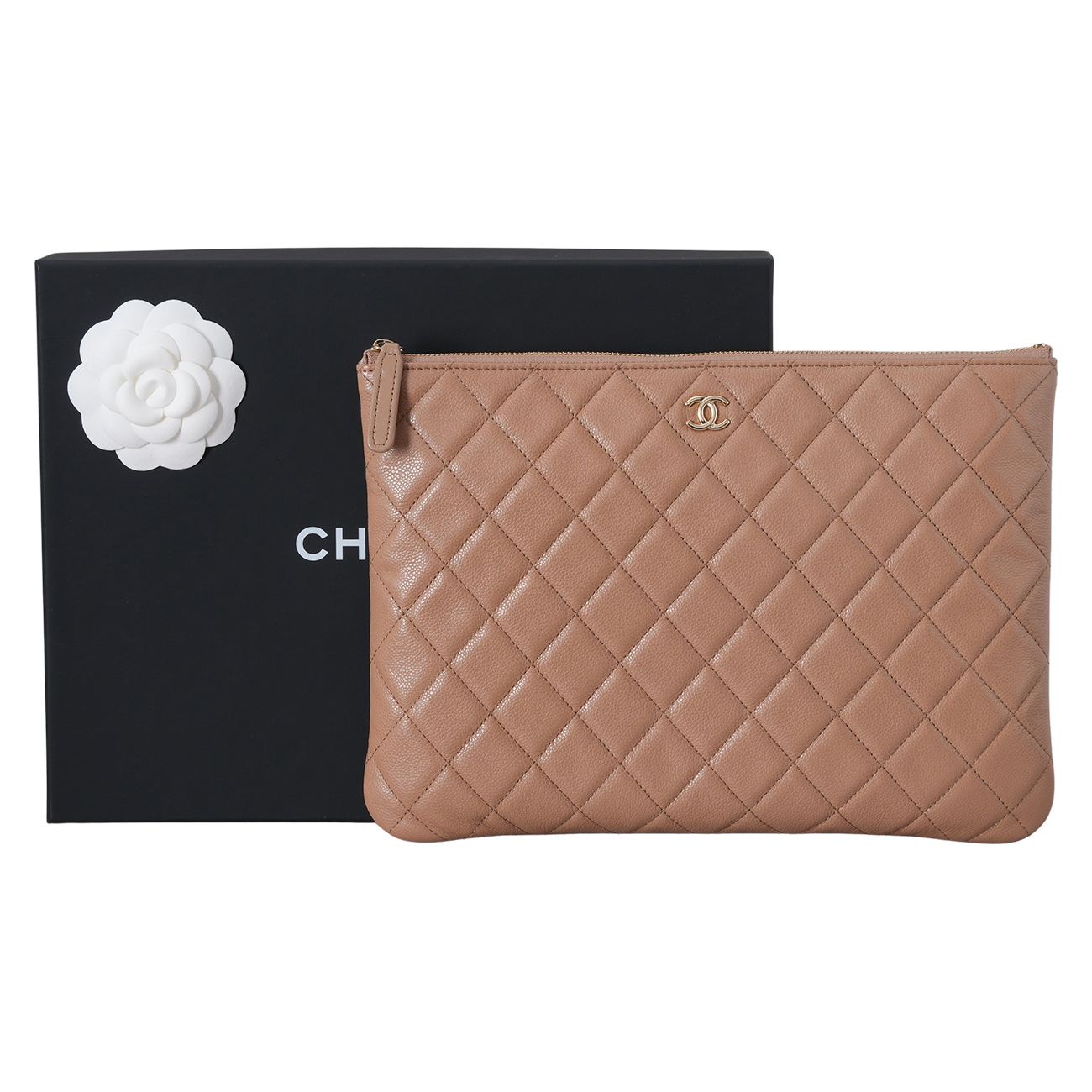 CHANEL(USED)샤넬 캐비어 클래식 클러치 뉴미듐