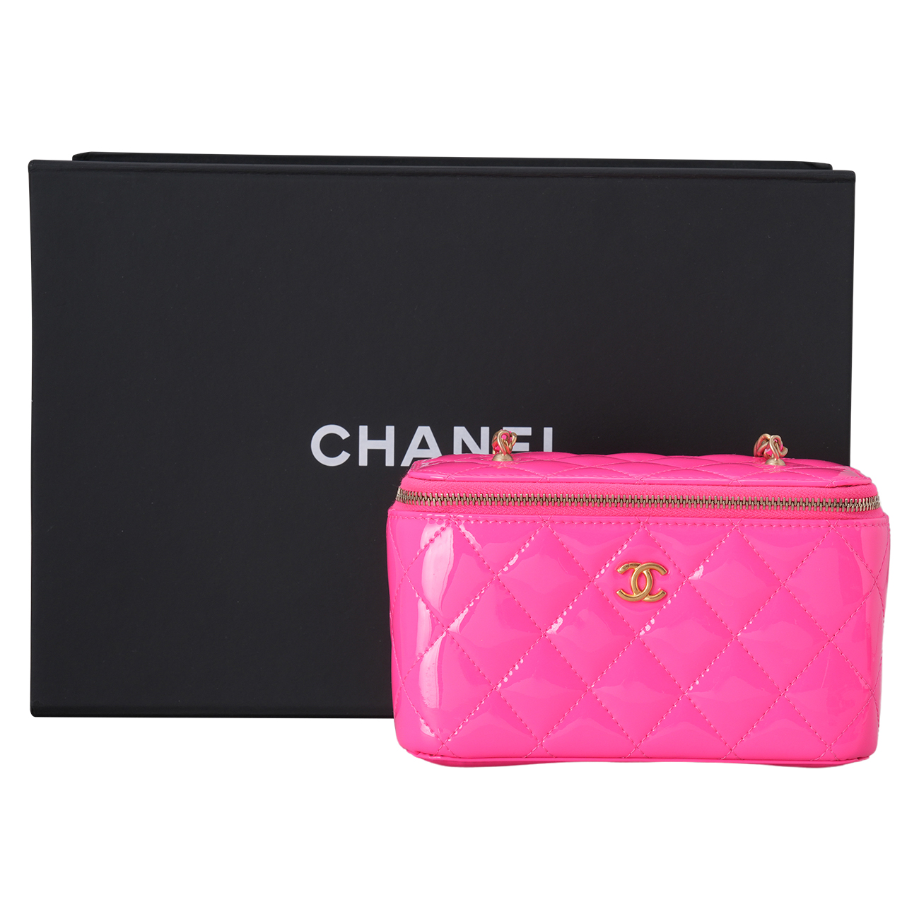 CHANEL(USED)샤넬 페이던트 직사각 골든볼 베니티
